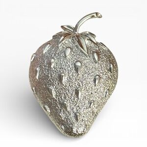 Vintage Sarah Coventry Strawberry Ice Strawberry Brooch 1968 Signed